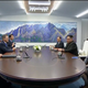 The two delegations proceeded to kick off their meeting in the Peace House, with Kim, his sister Kim Yo-jong, and foreign minister Ri Yong-ho pictured on the right side, and Moon, South Korea intelligence chief Suh Hoon, and chief of staff Im Jong-seok on the other.